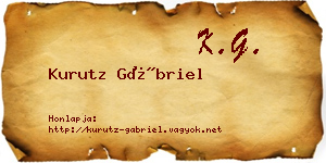 Kurutz Gábriel névjegykártya